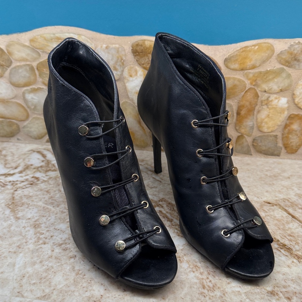 Enzo Angiolini Black Peep Toe Heels